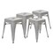 Flash Furniture 4  Inch Silver Metal Stool, PK4 ET-BT3503-18-SIL-GG - alternate 6